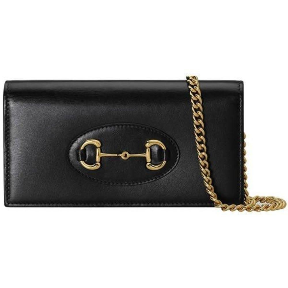 Horsebit Wallet with Chain Wallet Black